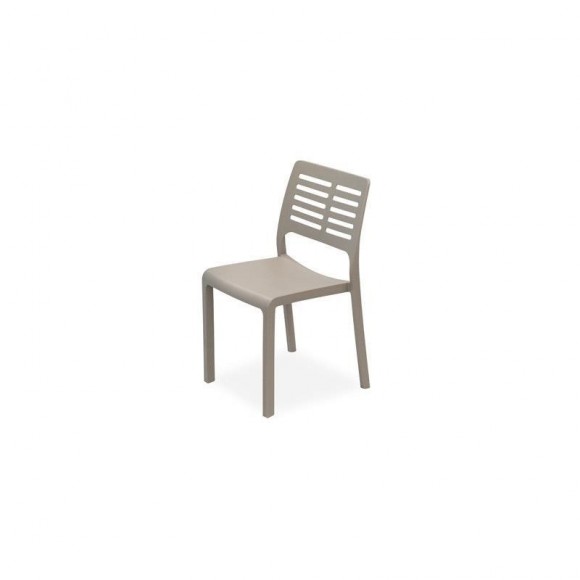 Cadeira Sem Braço Mistral Taupe PROGARDEN Cadeira Sem Braço Mistral Taupe PROGARDEN