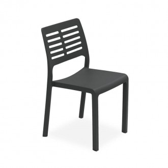 Cadeira Sem Braço Mistral Antracite PROGARDEN Cadeira Sem Braço Mistral Antracite PROGARDEN