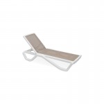 Espreguiçadeira Goa Textileno Branco/ Taupe PROGARDEN Espreguiçadeira Goa Textileno Branco/ Taupe PROGARDEN