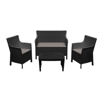 Conjunto 4 Lugares Olivo Antracite PROGARDEN Conjunto 4 Lugares Olivo Antracite PROGARDEN