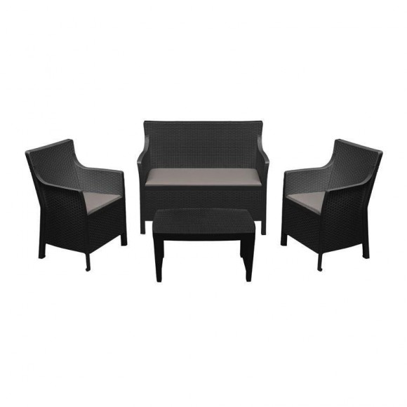 Conjunto 4 Lugares Olivo Antracite PROGARDEN Conjunto 4 Lugares Olivo Antracite PROGARDEN