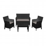 Conjunto 4 Lugares Olivo Antracite PROGARDEN Conjunto 4 Lugares Olivo Antracite PROGARDEN
