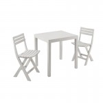 Conjunto Club 2 Cadeiras Com Mesa Branco PROGARDEN Conjunto Club 2 Cadeiras Com Mesa Branco PROGARDEN