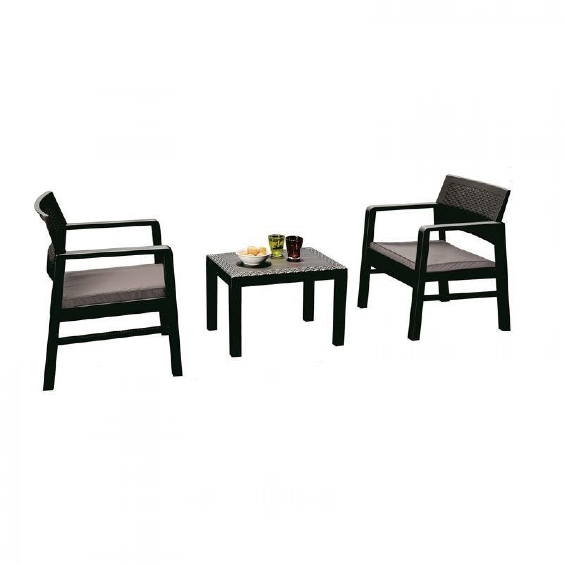 Conjunto 2 Lugares Kraka Com Almofada Antracite PROGARDEN