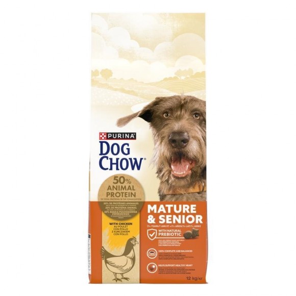 Alimento Seco Para Cão Maduro Sénior Frango 12 KG DOGCHOW Alimento Seco Para Cão Maduro Sénior Frango 12 KG DOGCHOW