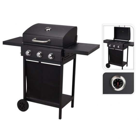 Barbecue a Gás 3 Queimadores 50x39x100CM PROGARDEN Barbecue a Gás 3 Queimadores 50x39x100CM PROGARDEN