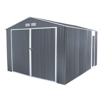 Abrigo de Metal Cinzento Antracite 15,36M2 DURMAN
