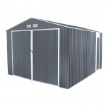 Abrigo de Metal Cinzento Antracite 15,36M2 DURMAN Abrigo de Metal Cinzento Antracite 15,36M2 DURMAN